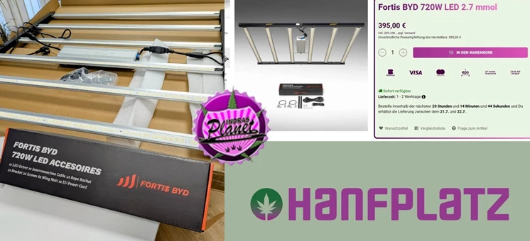 Fortis BYD 720W LED Grow Light Review - Unboxing & First Impressions - hanfplatz