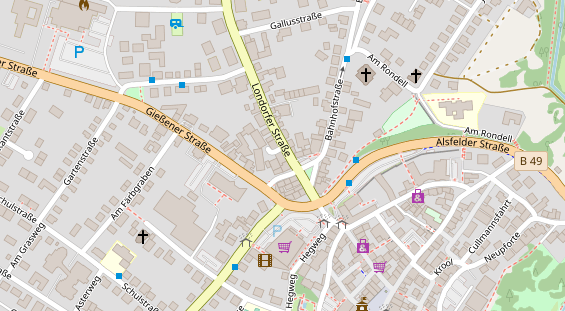 Boutique de chanvre auf Karte