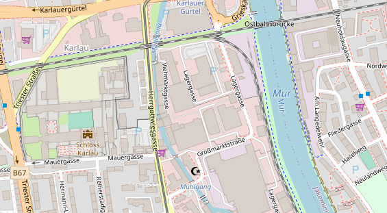 Negozio di canapa auf Karte