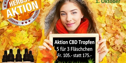 Konopné obchody - Hanf-Shop - Bern-Stadt - Herbstaktion 21. September - CBD Gfeller