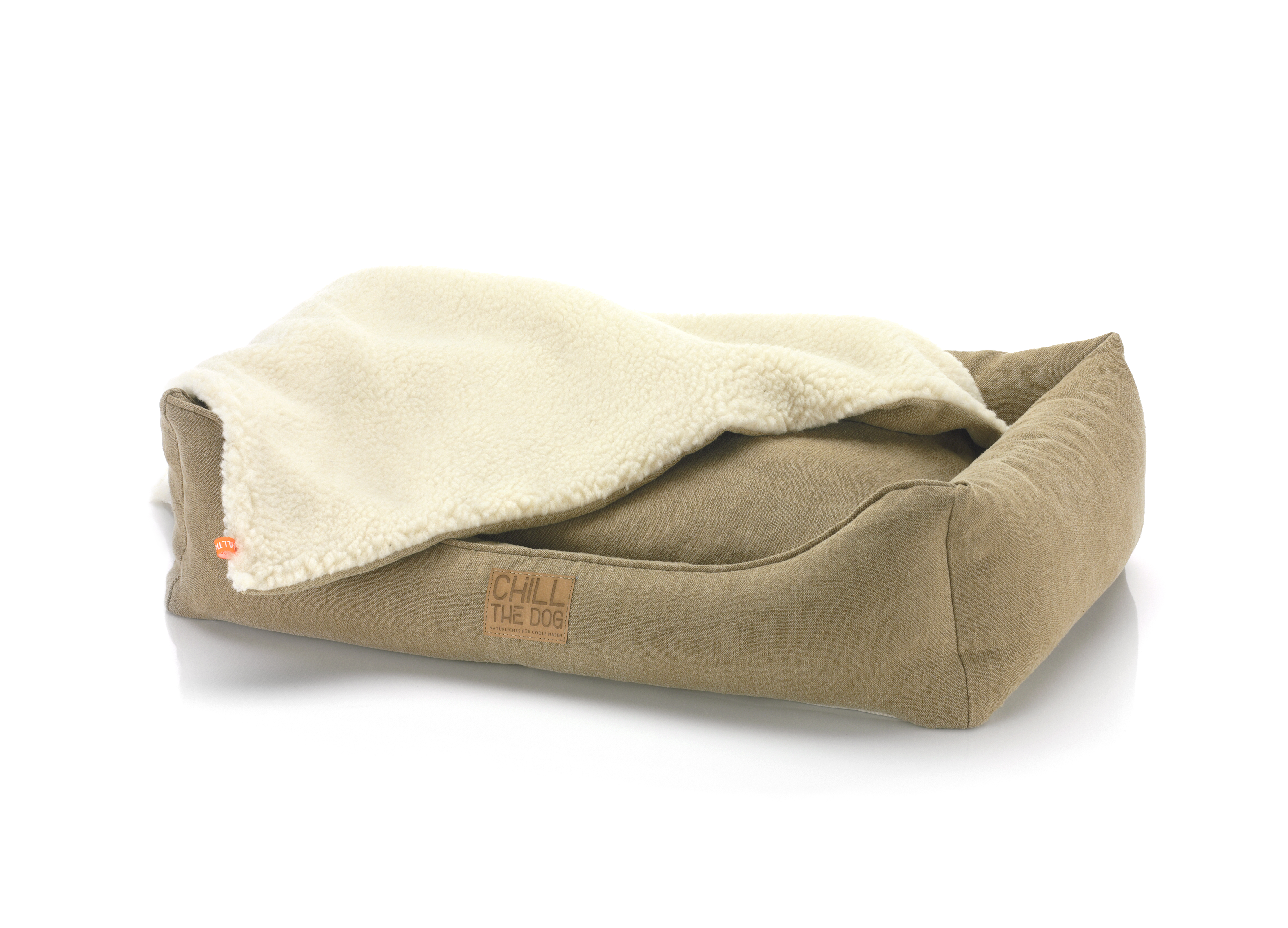 CBD-Shop - Orthopädisches Hundebett mit Stoffbezug aus 100 % Hanf. Füllung Natur-Latexflocken - CHILL THE DOG Hanf-Hundebetten