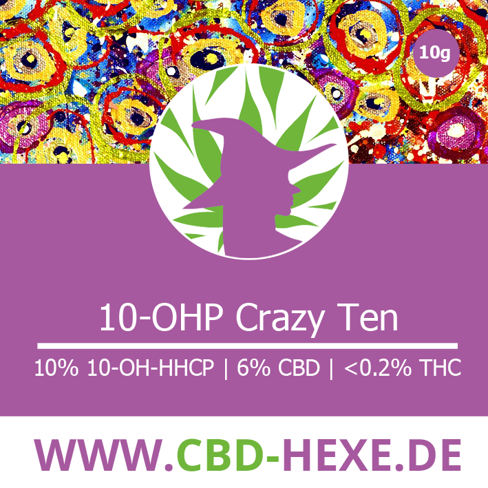 Magasins de chanvre - Rhénanie du Nord-Westphalie - Crazy Ten 10-OH-HHCP Blüten Sticker - CBD Hexe Onlinehandel Crazy Ten | 10% 10-OH-HHCP Blüten
