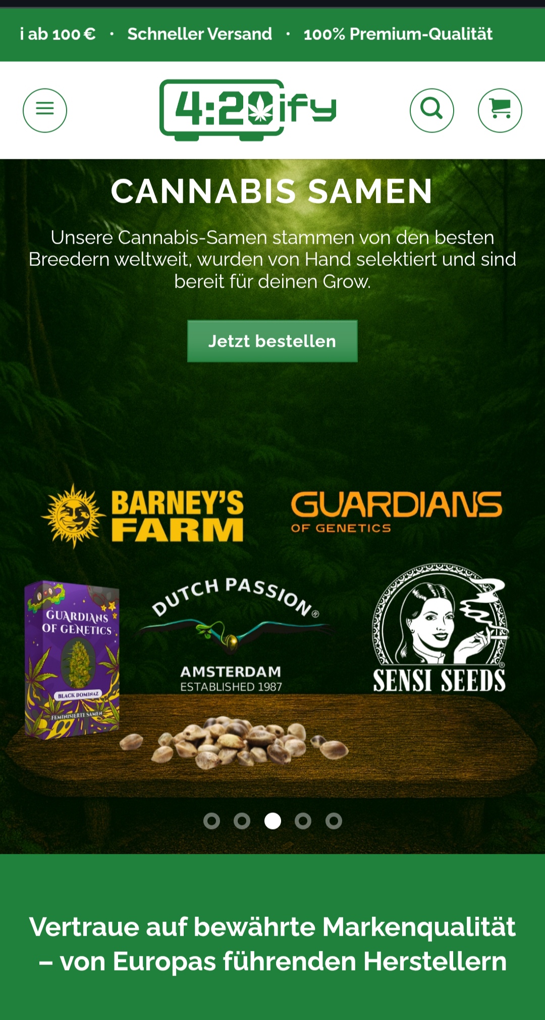 Negozi di canapa - Samen der besten Breeder Europas erwarten dich in unserem Shop. - 420ify.de