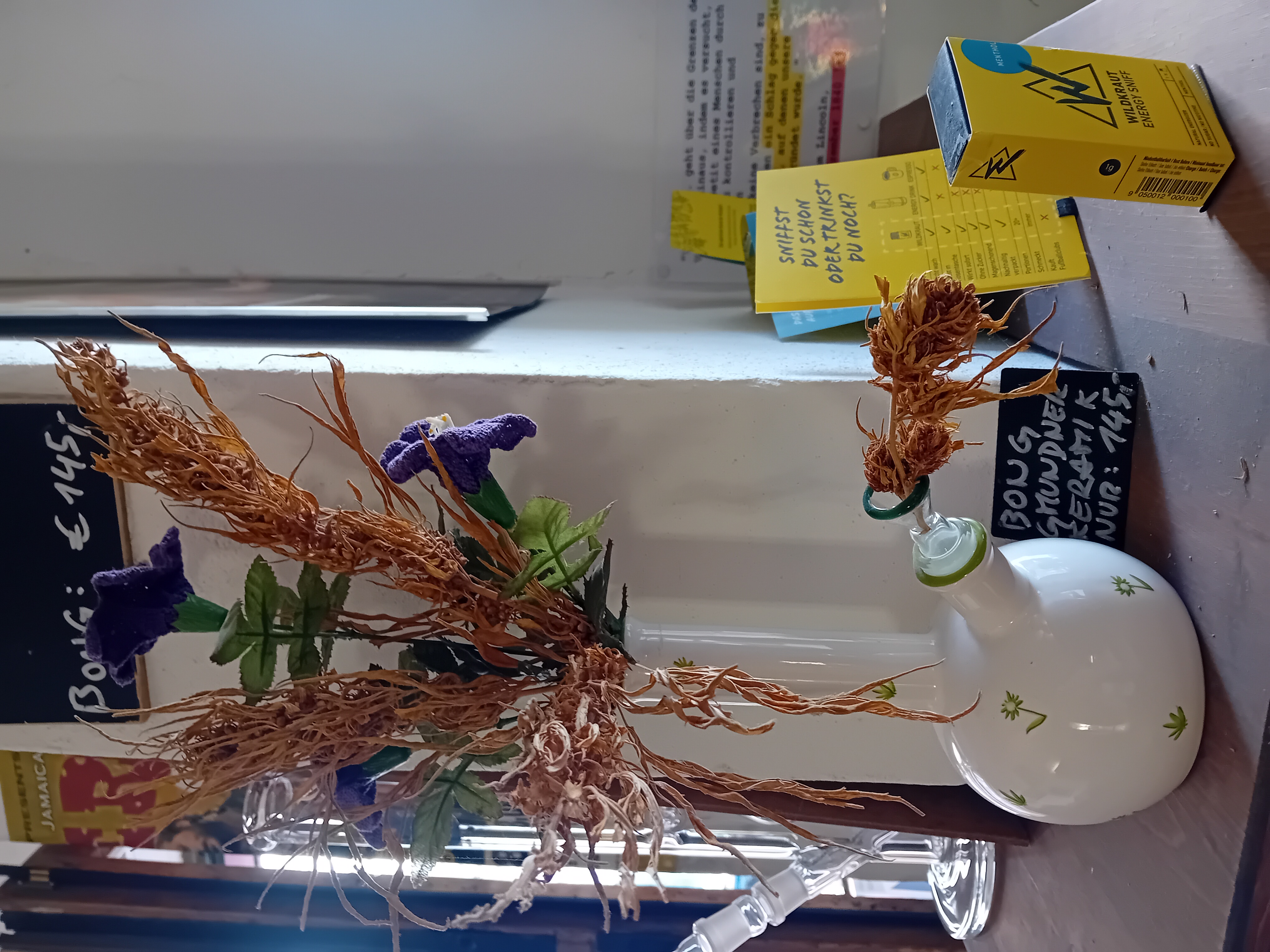 Magasins de chanvre - L'Autriche - Ois wos recht is, Hanffachhandel für Mensch und Tier. Hanfblüte Custom Keramik Bong 