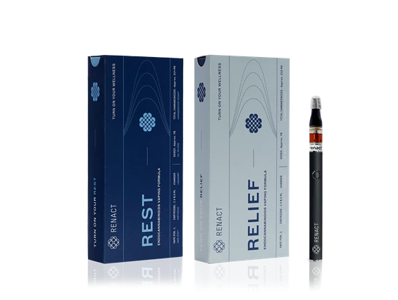CBD-Shop: RELIEF ist eine tägliche Motivationsformel, die Selbstvertrauen, Neugier, Kreativität, soziale Interaktionen, Konzentration und Risikobereitschaft stärkt. Unsere Vaping-Formel ist nicht für Freizeitzwecke gedacht, bei denen man den ganzen Tag über dampft. Sie soll Sie diskret unterstützen. Sie können je nach Bedarf einfach 3-4 Mal am Tag 2-3 Züge inhalieren.
 - Renact CBD
