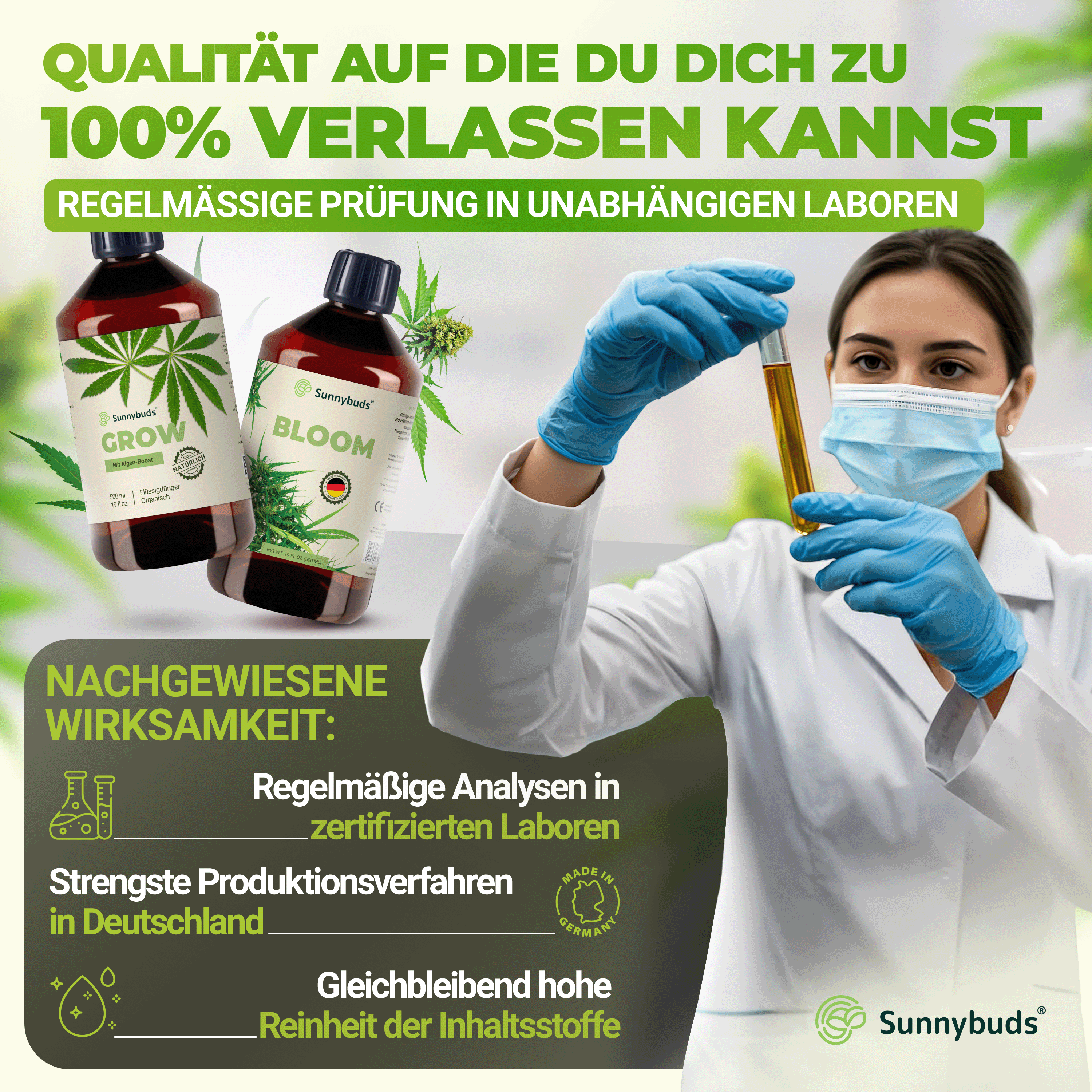 Hanf-Shops - Bio - Sunnybuds Sunnybuds GROW & BLOOM – Dünger-Set für Hanfpflanzen