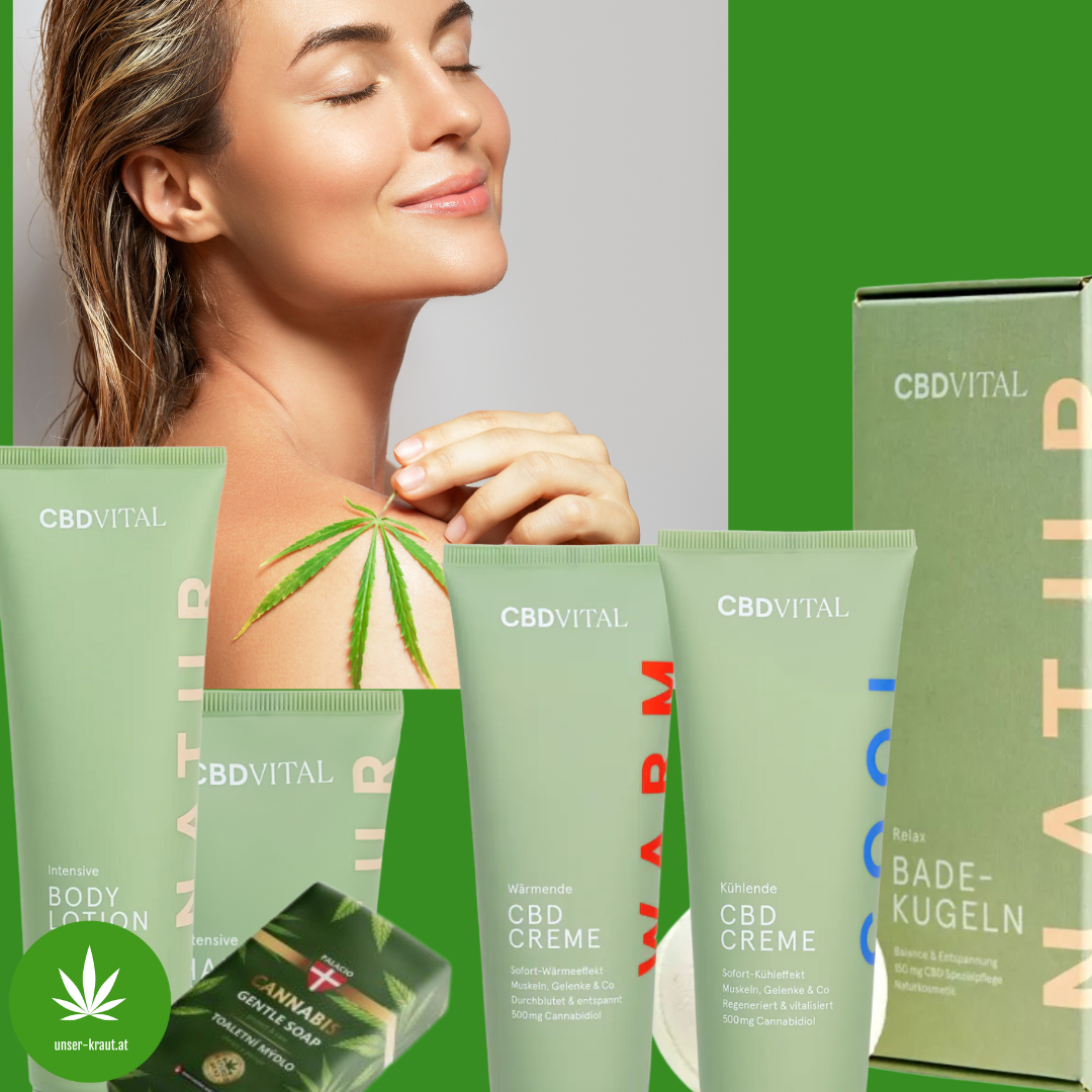 CBD-Shop: Unsere Bio-Naturkosmetik und Körperpflege enthält für jeden Anspruch perfekt dosiertes, natürliches CBD, sowie weitere bedarfsorientierte, hautpflegende pflanzliche Inhaltsstoffe in laborzertifizierter Organic-Qualität mit Siegel. Mit branchenführender Technologie hergestellt und strengen Testverfahren durch Dritte unterzogen, um Produktqualität, Kundensicherheit und Transparenz der Lieferkette zu gewährleisten. Natürlich ohne Parabene, Paraffine, Silikonöle, Mikroplastik, Polyethylenglykole (PEGs) und synthetischen Duftstoffe.
Für unsere Kunden ergibt das die High Level Bio Qualität zu einem Top Preis. - CBD und Hanf Shop UNSER KRAUT Seefeld Tirol