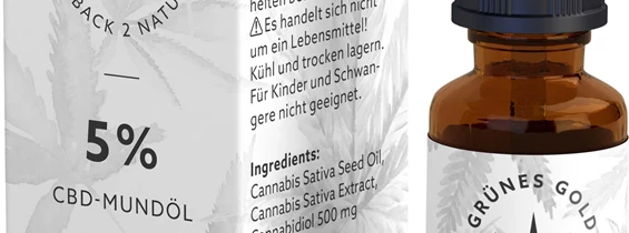 Hanf: GRÜNES GOLD® Natur 5% CBD-Mundöl