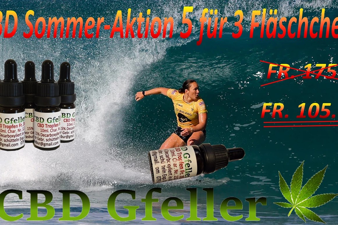 CBD-Shop: Sommeraktion 21. Juni - CBD Gfeller